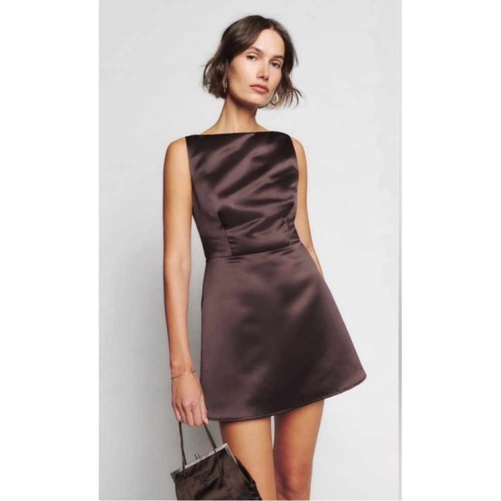 Reformation Zenni  Dress in Chocolate Size 6
